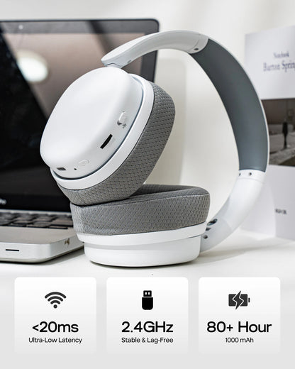Cuffie da gaming AULA G7 Pro 7.1 Surround Sound wireless Bluetooth 5.3 con microfono a cancellazione del rumore per PS5/PS4/PC/Switch