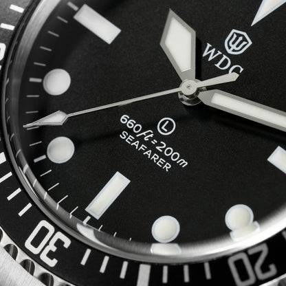 Watchdives WD5513Q 40mm Quartz Diver Watch VH31 Sweep Second Sapphire 200m Waterproof Steel Bracelet BGW9 Lume Mens Watch
