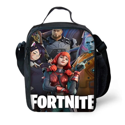 Classic Game Fortnites Child Insulated Large Capacity Bag for Boy Girl Student Outdoor Picnic Resuable Thermal Cooler Lunch Box