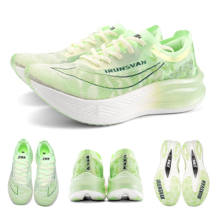 IRUNSVAN Scarpe da corsa professionali da maratona da uomo con piastra in carbonio in nylon, scarpe sportive da strada, scarpe da ginnastica leggere da donna, sneakers sportive