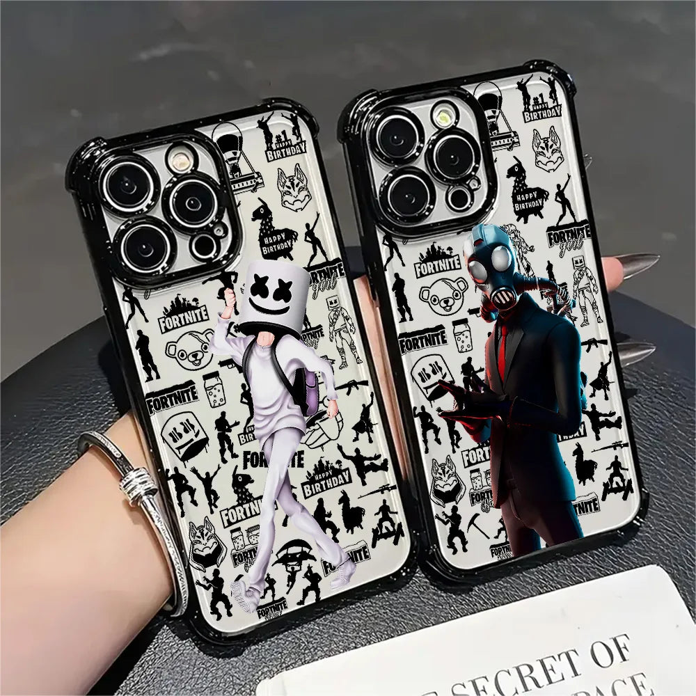 Hot Game F-Fortnites Plating Phone Case for Samsung A37 A57 A07 A36 A16 A06 A35 A55 A25 A26 A05s A15 A54 A34 A24 A14 A05 4G 5G