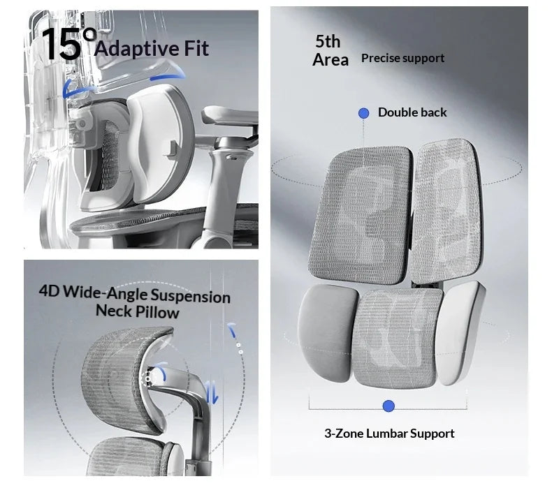 Office Mesh Chair Ergonomic Executive Computer Gaming Furniture Modern Swivel Rolling Adjustable Silla Gaming Ergonomic Chair