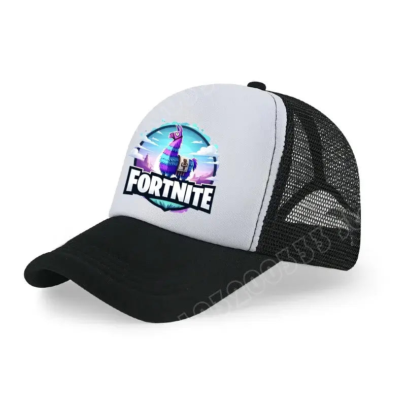 Fortnite Baseball Cap Cartoon Game Printed Hat Kids Summer Breathable Mesh Hat Adjustable Peaked Cap Children’s Birthday Gift