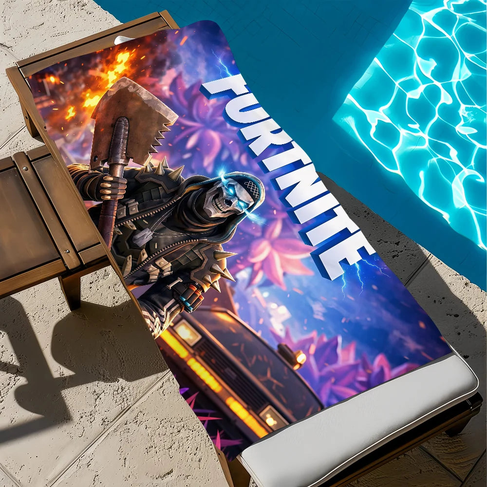Strandtuch Badetuch schnelltrocknend leicht tragbar F-FORTNITES-ES Sauna Camping Schwimmen Game Pool Reise