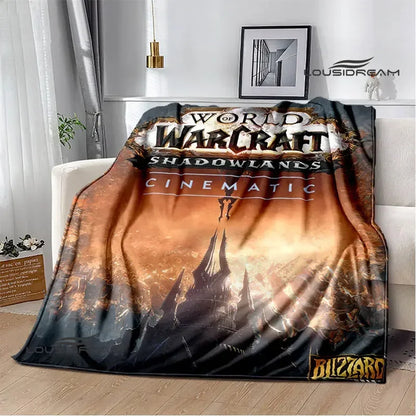 Game World of Warcraft Printed Blanket Kids Warm Flannel Soft and Comfortable Blankets Home travel blanket birthday gift