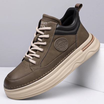 Pantofi Oxford casual pentru bărbați, din piele, cu talpă groasă, la modă, pentru exterior, fără toc, de calitate superioară, pantofi Oxford realizați manual, pentru plimbare