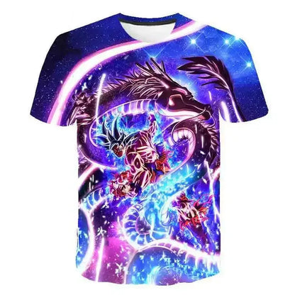 Cartoon Anime 7 Dragon Ball T-shirt for Children and Boys Cartoon T-shirt Short Sleeved Summer Men's Top Short Sleeved T-shirt, Produit gaming premium Fraquane, produits de luxe, nouvelle génération, équipement gamer