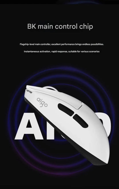 Aigo GM80 PLUS PRO bezdrátová myš Bluetooth PAW3311/PAW3395, lehká 1000HZ kabelová herní e-sportovní myš se třemi režimy, dárek