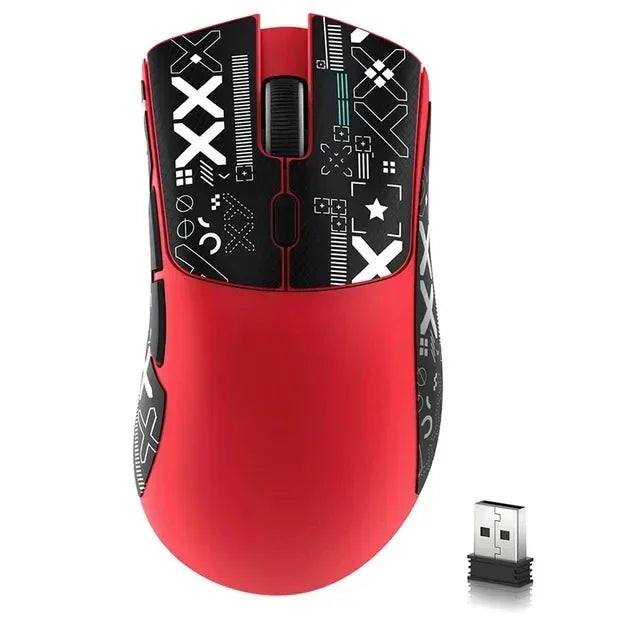 Mouse gaming wireless Bluetooth Attack Shark R1 2.4G USB, 18K DPI, PAW3311, connettività tri-mode, ultraleggero 59g, per PC, laptop e Mac