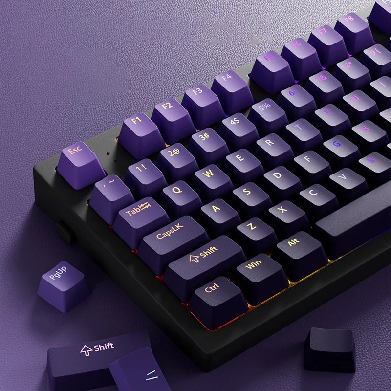 132 Keys OEM Profile Gradient backlit RGB Keycaps For Cherry MX Switch Mechanical Gamer Keyboard PBT Keycap ISO Layout Key caps