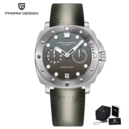 PAGANI DESIGN Men's Watches New Diver Automatic Mechanical Watch Sapphire Stainless Steel Sport 20 Bar Clock