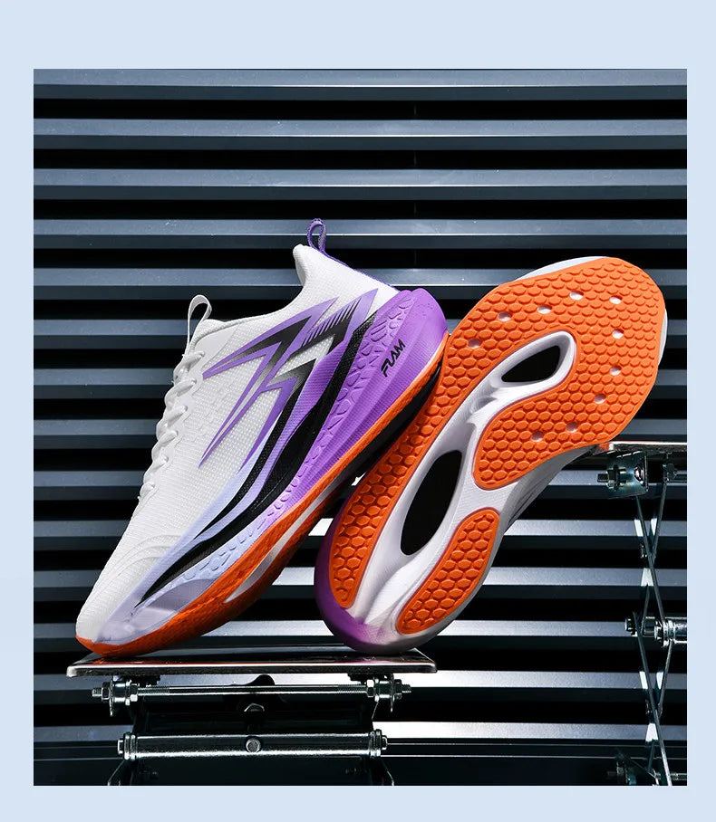 Men's Running Shoes Specialty Marathon Sports Shoes Breathable Lightweight Carbon Plate Women's Trend Athletic Sneakers Women