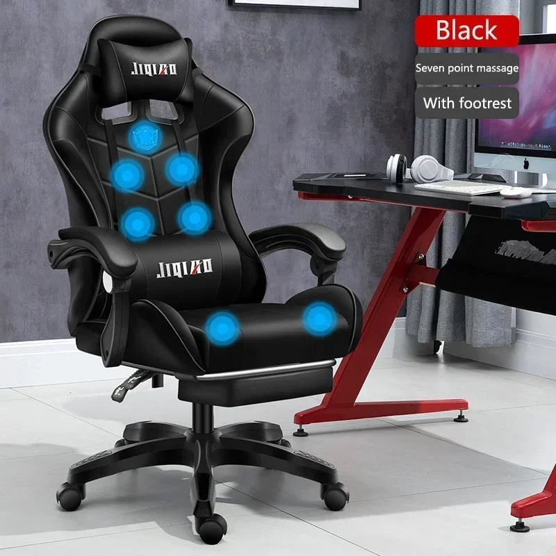 Ergonomic swivel chair Massage Recliner gamer chairs High quality gaming chair RGB light office chair gamer computer