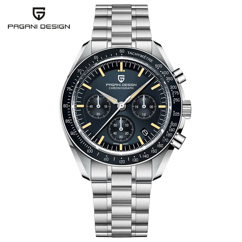 PAGANI DESIGN 2026 New CK2988 Moon Watches Retro Top Luxury Quartz Watch For Men Sapphire glass Speed Chronograph Wristwatch Men