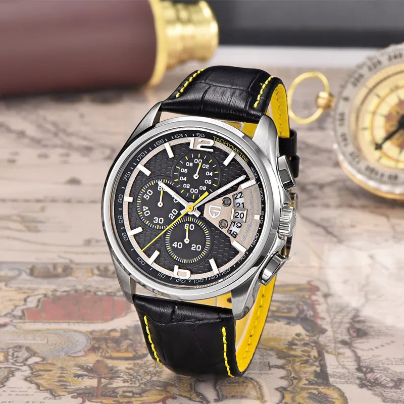 PAGANI DESIGN Chronograph-Stoppuhr für Herren, Quarz, Multifunktion, Militär-Pilotenstil, Relógios Masculino, Reloj Hombre, Montre Homme