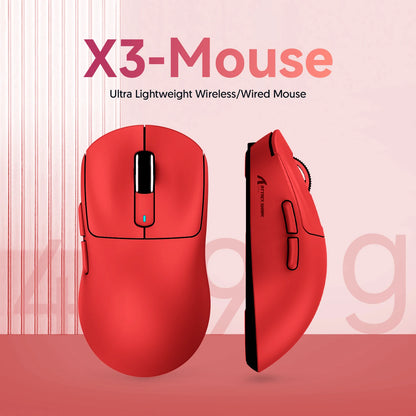 Attack Shark X3/X3PRO 4K/8K Tri-mode Gaming Mouse, PixArt PAW3395 Sensor, 26K DPI, 49g Ultralight, BT/2.4G Wireless/Wired, for PC