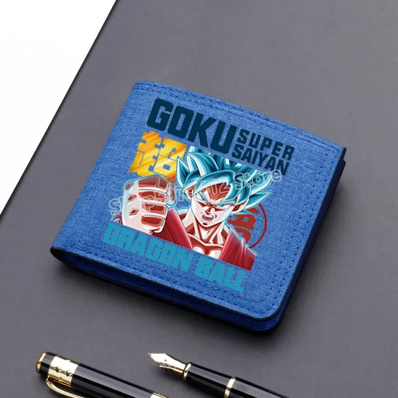 Dragons Ball Wallet Anime Goku Men Short Folding Purse Cartoon Card Holder Kids Coin Photo Case Fashion Pocketbook Birthday Gift