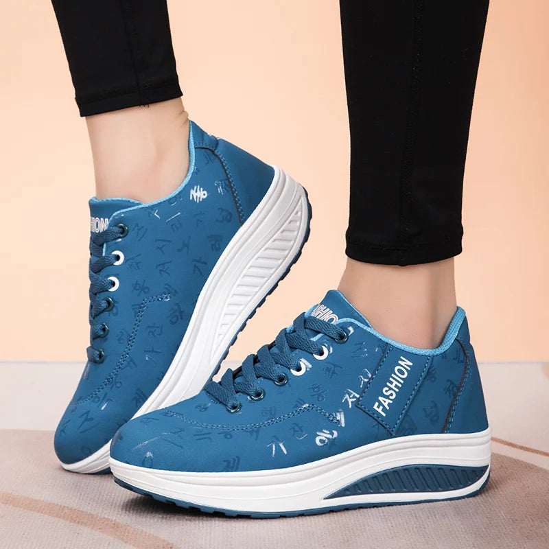Adidași pentru femei, pantofi vulcanizați la modă pentru femei, pantofi fără toc pentru femei, pantofi de mers pe jos cu platformă, mărimi mari, Zapatillas Mujer