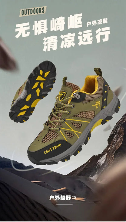 Men's Hiking Shoes Breathable Mesh Sports Single Shoes Summer Outdoor Wear-resistant  Hiking and Hunting Tactical Sports Shoes