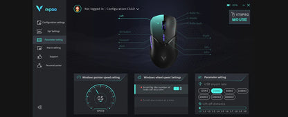 Rapoo VT9PRO/VT9Air 4K Wireless Gaming Mouse Superlight 26000DPI 4KHz Polling Rate 0.25ms Response Time 180H Battery Life PAW3398
