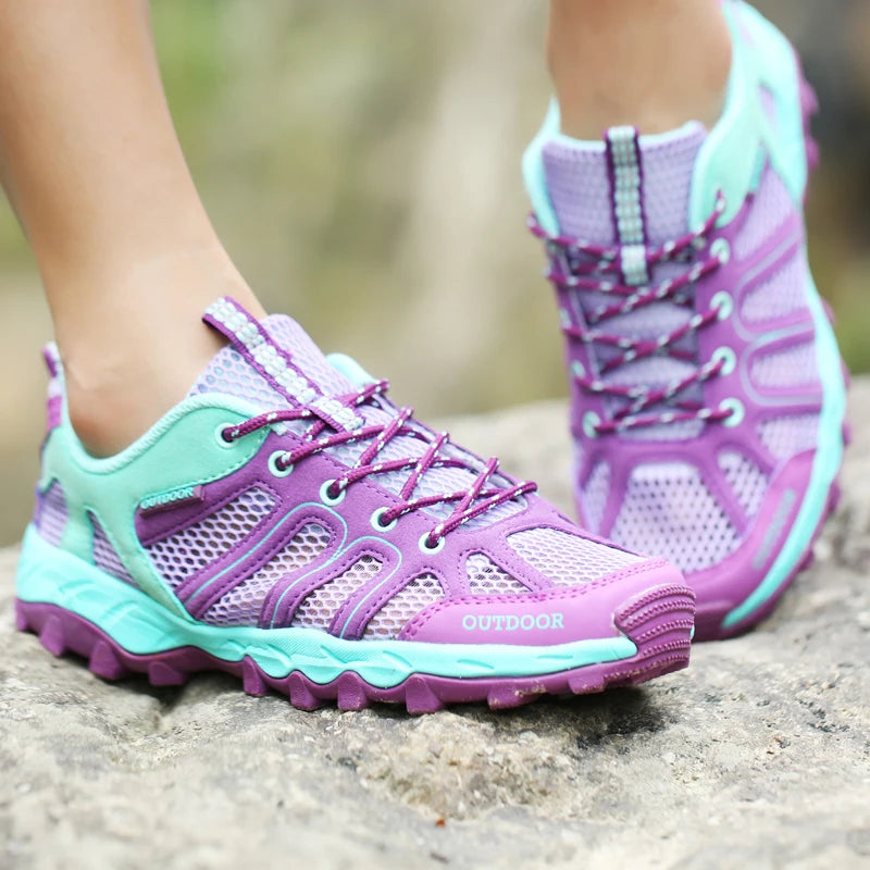 Primăvară-vară Bărbați Femei Adidași pentru activități în aer liber Pantofi de trekking și drumeții Pantofi sport pentru alergare pe traseu Tălpi groase Promoție Reducere