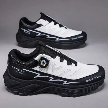 Zapatillas de senderismo transpirables para hombre — Hebilla giratoria, suela antideslizante
