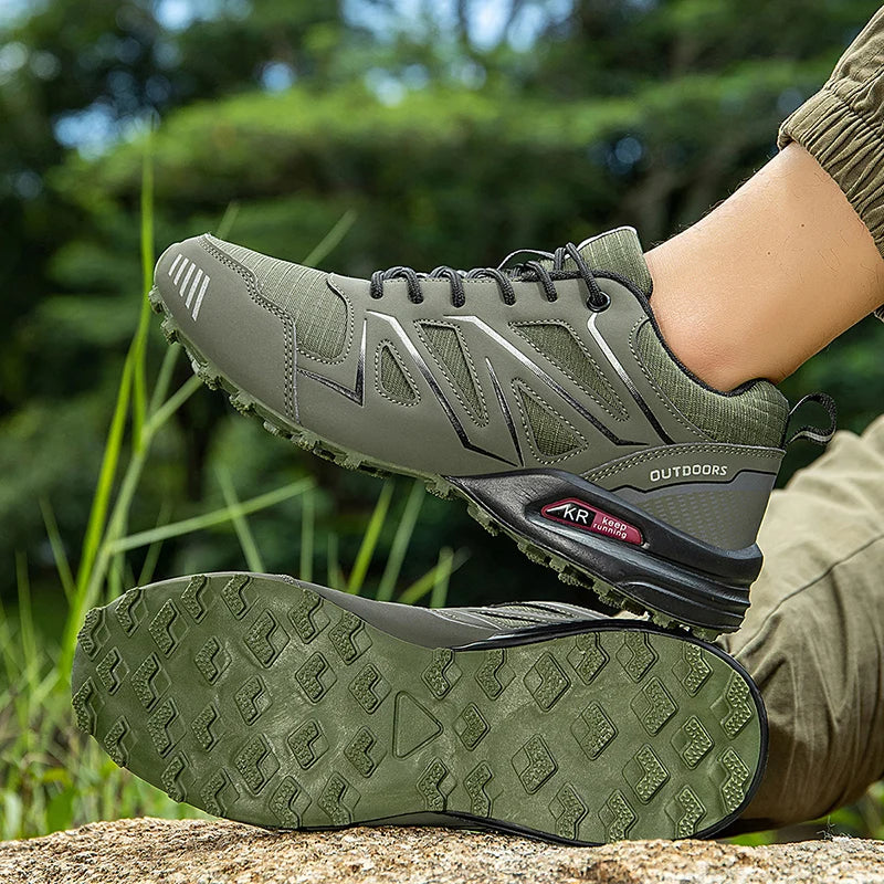 Men's Hiking Shoes Waterproof All-Terrain Outdoor Sneakers Non-Slip for Trekking Camping Tactical Training Outdoor Cycling