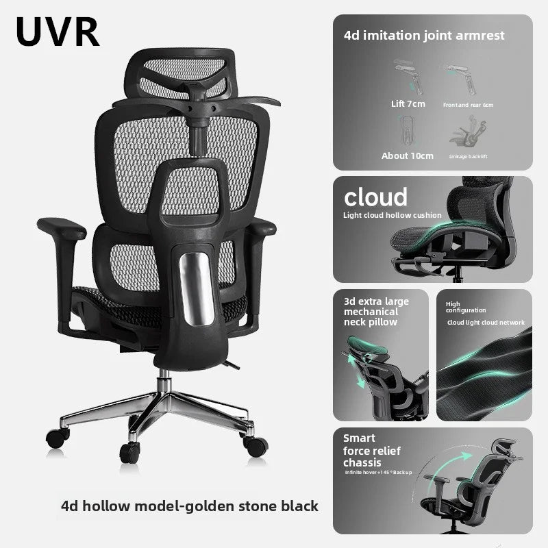 UVR Ergonomic Office Chair Adjustable Mesh Executive Chair with Armrests, Comfortable Swivel Desk Chair, Gaming & Staff Chair for Home Office