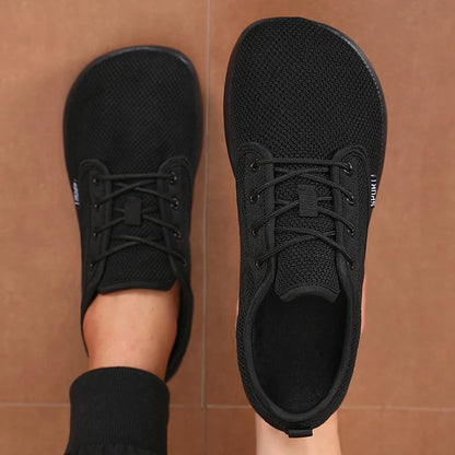 Pantofi fără toc pentru femei, din plasă moale, potriviți pentru călătorii, cu talpă lată, ușori, cu susținere, pantofi sport pentru fitness și timp liber pentru bărbați