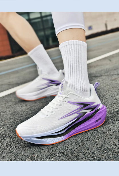 Men's Running Shoes Specialty Marathon Sports Shoes Breathable Lightweight Carbon Plate Women's Trend Athletic Sneakers Women