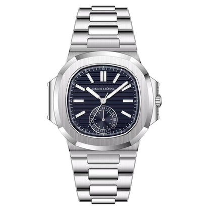 Relógio masculino ultrafino Specht & Söhne New Classic 40.8MM, movimento Japan VH60, vidro de safira, relógio desportivo 5980, resistente à água 50M