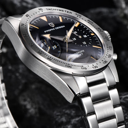 2026 New PAGANI DESIGN Retro Men's Watches Moon Quartz Watch For Men Speed Sports Chronograph AR Sapphire VK64 Clock