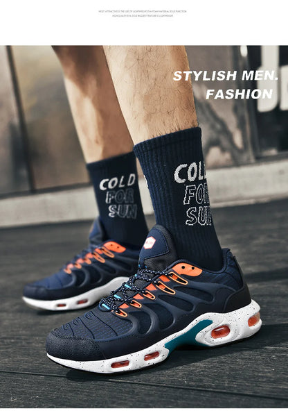 Men's Air-Cushioned Running Shoes Marathon Sports Breathable Lightweight Women's Comfortable Non-Slip Casual Shoes