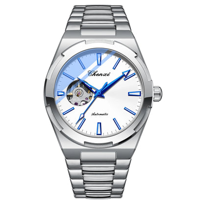 Men's Fully Automatic Mechanical New Trend Steel Strip Business Hollow Waterproof Male Fashion Wristwatches High End Gifts