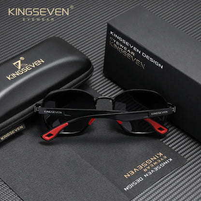 KINGSEVEN  Small Round Sunglasses Men Polarized Women Eyewear Retro Style Luxury Travel Glasses Shades UV400