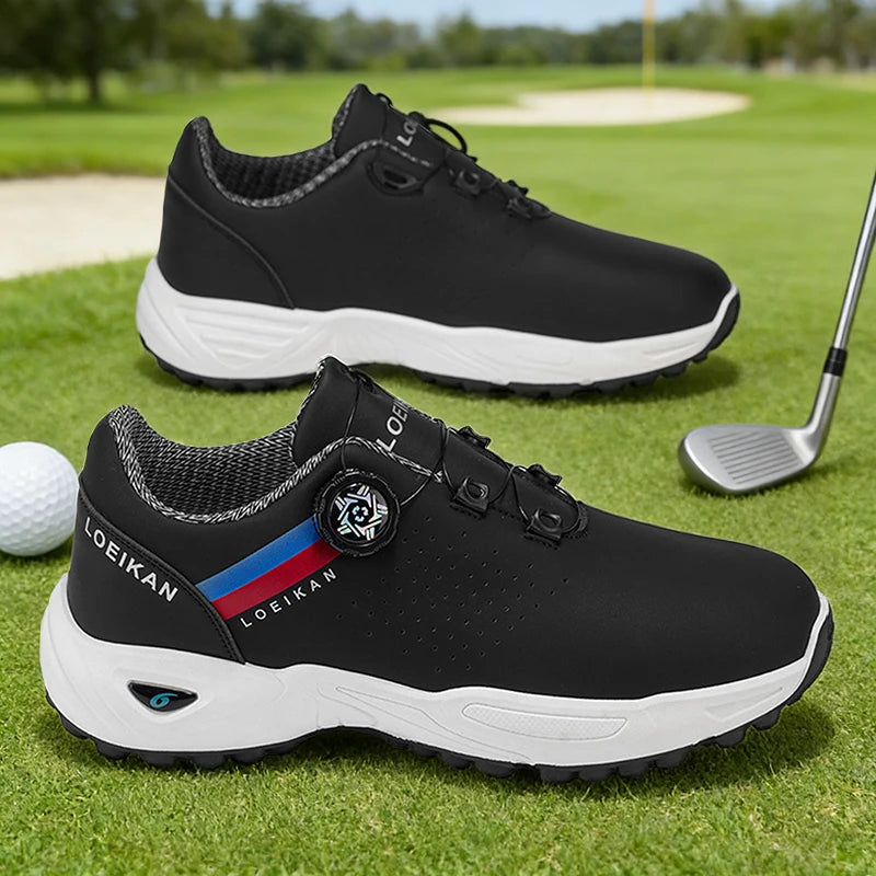 Men's Golf Shoes: High Quality, Non-Slip Sports Sneakers with Swivel Button for Maximum Comfort!