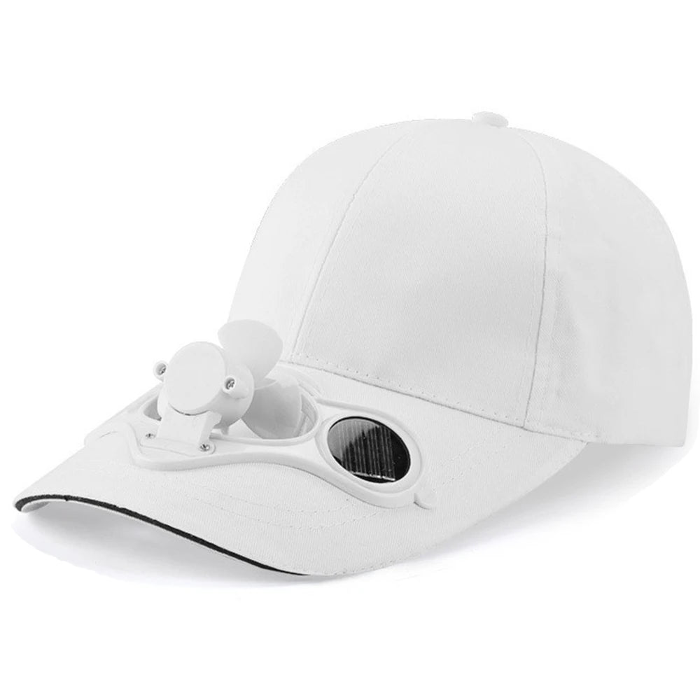 Novelty Fan Cooling Baseball Hat Solar Outdoor Sport Cap Summer Camping Hiking Travel Hat For Women Men