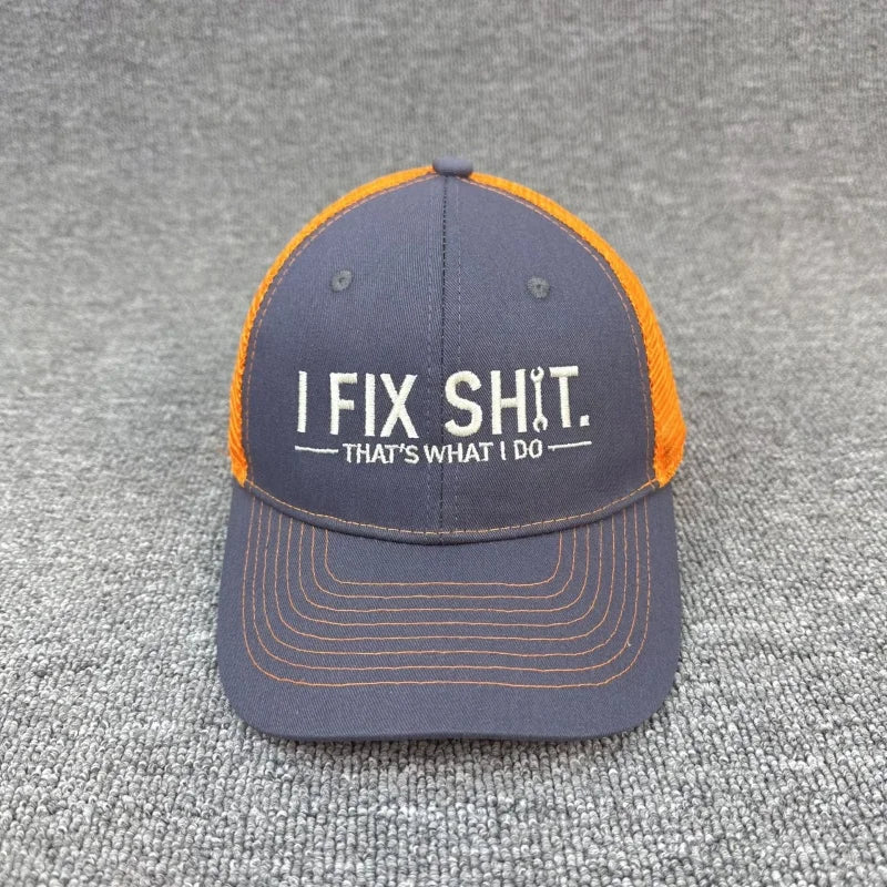 Unisex Embroidery I Fix Shit That's What I Do Mechanic Baseball Cap Repairman Dad Hat Outdoor Activity And Daily Fashion Wear