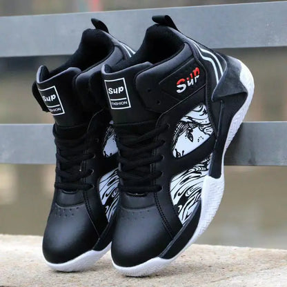 Nouvelles baskets antidérapantes pour hommes, chaussures de basket-ball montantes de luxe confortables, chaussures de course tendance et polyvalentes, chaussures décontractées