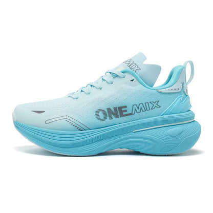 ONEMIX Nieuwe jogging- en hardloopschoenen voor dames en heren, lichte sneakers, wegschoenen, slijtvaste modieuze sportschoenen, fitnessschoenen