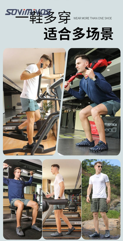 Men's Trail Running Shoes, Lightweight Athletic Zero Drop Barefoot Shoes Non Slip Outdoor Walking Minimalist Shoes for Women