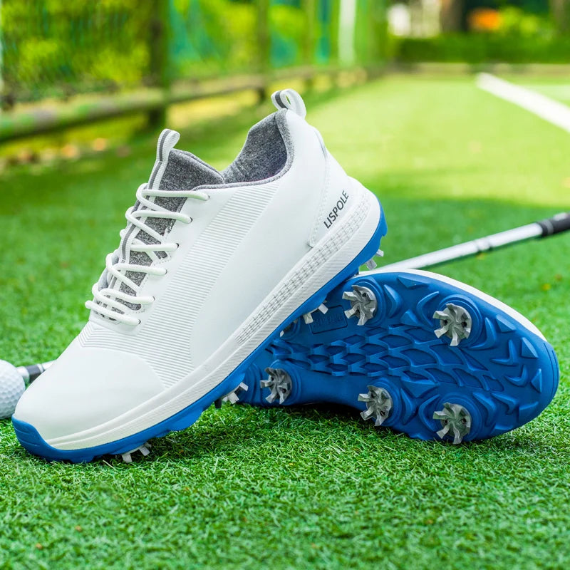 Lersure golfski čevlji za moške, vodoodporni golfski čevlji s špicami, profesionalna protizdrsna golfska obutev, športni copati, luksuzni športni čevlji