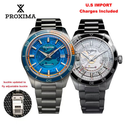 PX1701 39mm Luxury Men's Watches Business Dress Watch For Men Automatic Mechanical Sapphire Glass Date Window 200m Waterproof