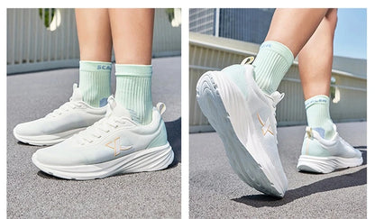Xtep Women's Running Shoes 2025 Summer New Durable Lightweight Casual Shock-Absorbing Breathable Mesh Sneakers 875418110054