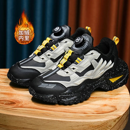 Herrenstiefel Neue Winterschuhe Warme Herrenschuhe Wasserdicht Rutschfest Plüsch-Sneaker Herren-Tennisschuhe Stiefel Herren-Sneaker Winter