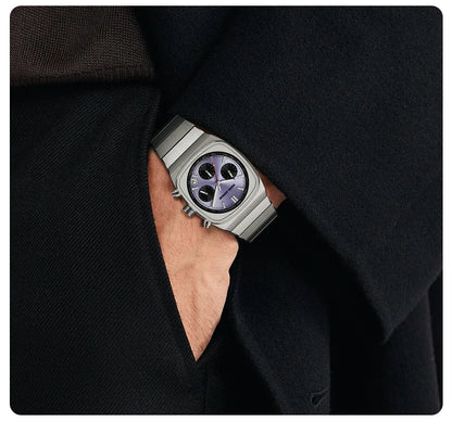 DG9008 Men's Watch, Original Fashion Brand Quartz Waterproof Luminous Watch with Three Small Dials and Moon Phase