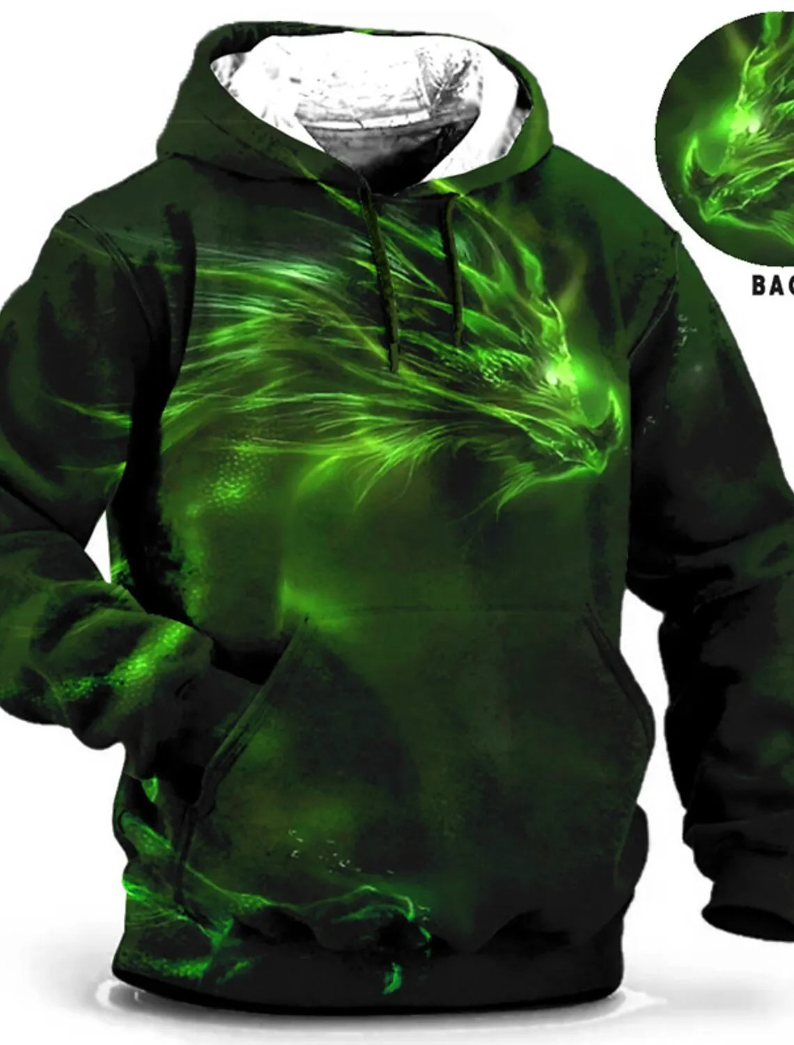 Chinese New Year Dragon Hoodie Mens Graphic Animal Prints Daily Classic Casual 3D Pullover Streetwear Hoodies Long Sleeve Hooded