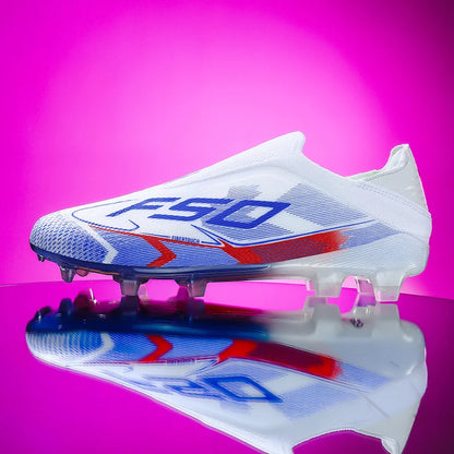 Nouvelles chaussures de football pour hommes, mi-hautes, légères, très vendues, pour l'entraînement sur herbe, antidérapantes, crampons de haute qualité pour l'extérieur.