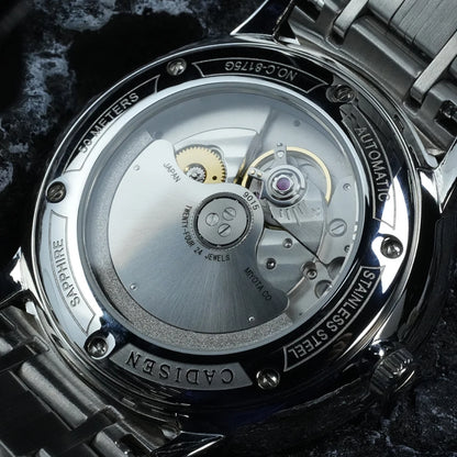CADISEN Ultra-thin Mechanical Wristwatch Japan MIYOTA 9015 Top Brand Luxury Single-dome Sapphire Crystal Automatic Watch Man
