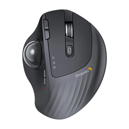 ProtoArc Wireless Trackball Mouse EM01 NL Ergonomic Bluetooth Rollerball Thumb Rechargeable Computer Laptop Mouse